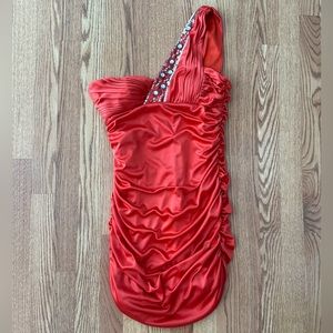 Corally One Shoulder Scrunch Dress